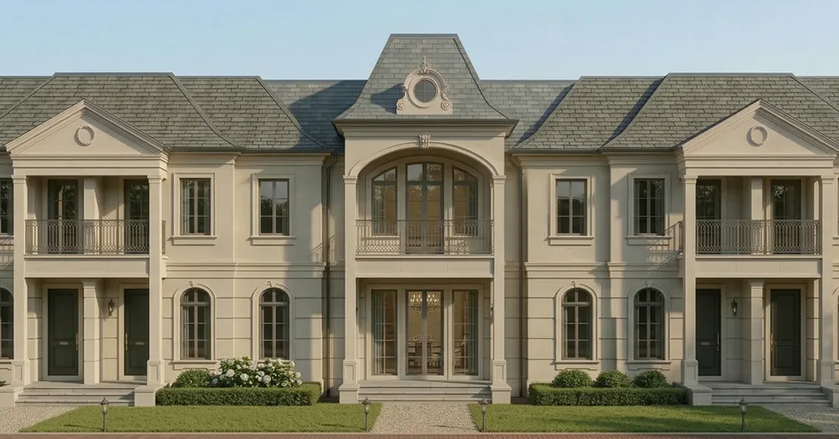Feature New Townhome Exterior Front Rendering